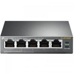 Switch TP-LINK TL-SF1005P, 5 porturi (4 PoE), Gray