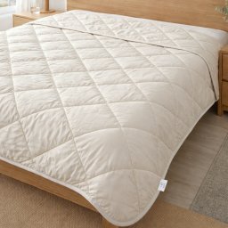 Pilota Lana Merino 100% LanaWool 140x210 cm Subtire 500 g mp Exterior Bumbac OekoTex Clasa 1, Vara, Crem - LANAWOOL