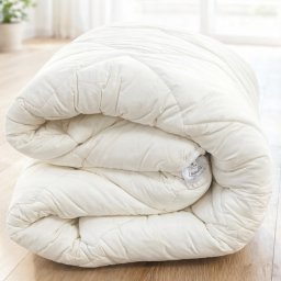 Pilota Lana Merino 100% LanaWool 200x220 cm Subtire 500 g mp Exterior Bumbac OekoTex Clasa 1, Vara, Alb - LANAWOOL