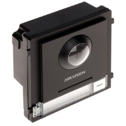 Produs Resigilat Panou videointerfon modular de exterior Hikvision DS-KD8003-IME1(B); 1 x buton apelare, camera video wide angle 180° Fish eye 2MP; permite conectarea pana la 8 submodule de extensie, conectare: TCP/IP, RTSP; customizare afisare nume; mont