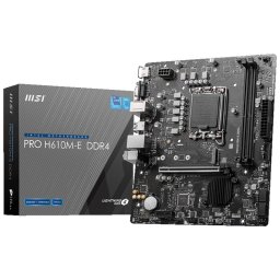 Produs Resigilat Placa de baza MSI PRO H610M-E DDR5 LGA1700 2x DDR5, 1x HDMI 1x VGA, 1x PCIE x16 1x PCIE x1, 1x M.2 4x SATA 6gb/s, mATX