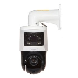 Produs Resigilat Camera de supraveghere IP TandemVu 6+4MP 25X Colorful & IR Panoramic & PTZ Hikvision DS-2SE4C425MWG-E/26(F0), lentila bullet fixa: 2.8mm; lentila PTZ varifocala: 4.8-120mm, iluminare min bullet: 0.0005 Lux @ (F1.0, AGC ON), 0 Lux cu lumin
