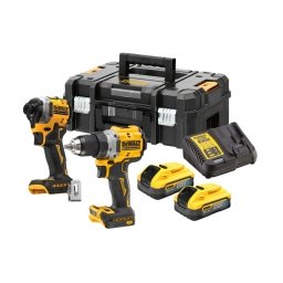 DeWalt - DCD800N + DCF850N - Masina de gaurit si insurubat, 90 Nm + Masina de insurubat cu impact, 205 Nm + Set 2 acumulatori si incarcator, Li-Ion, 18 V, 5 Ah + valiza speciala