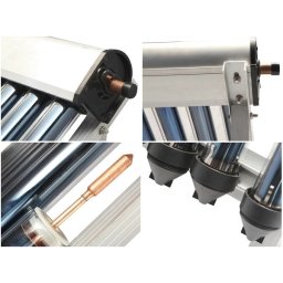 Pachet solar 15 tuburi sistem complect cu tuburi solare vidate boiler cu 1 sepentina