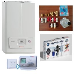 PACHET PROMO Centrala termica VICTRIX OMNIA, kit armaturi montaj centrala termica ITALIA, kit filtre centrala termica, termostat de ambient LOGICTHERM C3 RF
