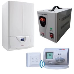 PACHET PROMO Centrala termica VICTRIX ZEUS 35 (cu boiler de 54l), stabilizator de tensiune INTELLI 500VA, termostat de ambient LOGICTHERM C3 RF