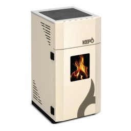 Termosemineu KEPO pe lemn 14 + 4 kW, crem