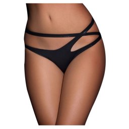 Chiloti cu Bretele Duble Incrucisate Erotica - Negru