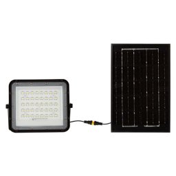Reflector V-TAC, cu incarcare solara 6W 400lm 6400k - negru, SKU-7821