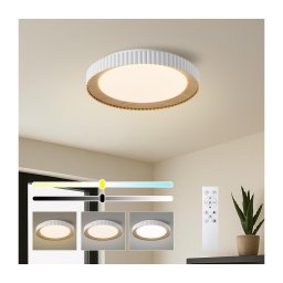 Brilagi - Plafonieră LED dimabilă NEXO, 48W, 230V, 3000–6000K, albă, Ø 43 cm, cu telecomandă