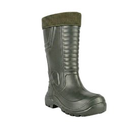 Cizme de cauciuc EVA, pentru pescuit/vanat cu captuseala, verde kaki, marimea 44, Jose Amorales