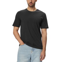 JACK & JONES T-Shirt Jjcalm Back Print Ss Crew Neck 12297701 C-N10 black