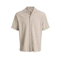 JACK & JONES Cămaşă Jjalfredo Slub Resort Ss 12289684 16-1305 TCX string