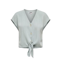 ONLY Cămaşă Onlsiesta Ss Knot Lin Bl 15322270 16-4404 TCX abyss