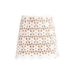 MICHAEL KORS Fusta Faux Crochet Mini MS670M4KNE 100 white