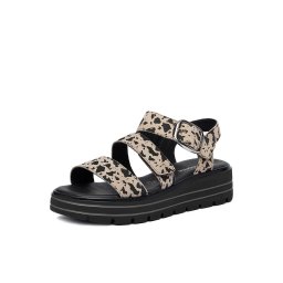 Sandale Damă Remonte D3N50-60 Bej Animal Print Piele Naturală