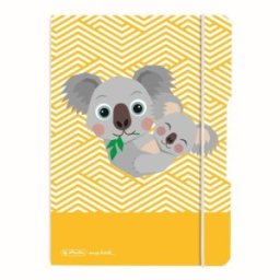 Caiet My.Book Flex, A5, 40 File, Patratele, Cute Animals Koala, Elastic Gri