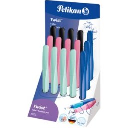 Stilou Ambidextru Twist Penita M, Rezerva Inclusa, Diverse Culori, 15 Bucati