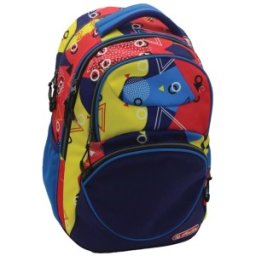 Rucsac Herlitz ZiPPer Cube, Poliester, Bretele Ajustabile, Motiv Abstract