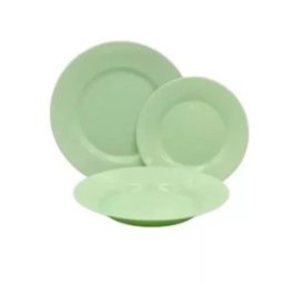 Serviciu de Masa, Luminarc, Plumi Paradise Green, 18 Bucati