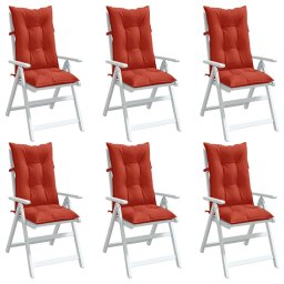 Perne scaun spatar înalt, 6 buc. melanj rosu 120x50x7 cm textil GartenMobel Dekor
