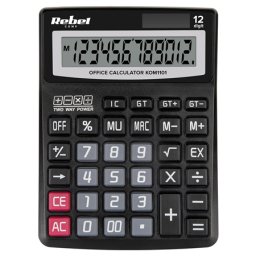 Calculator de birou Rebel OC-100, 12 digiti, alimentare solara + baterie