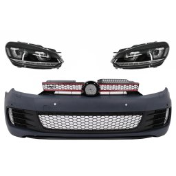 Bara fata GTI cu faruri LED si semnal dinamic pentru VW Golf 6 2008-2013