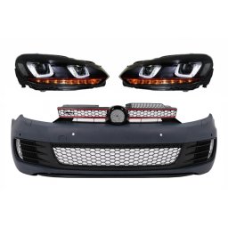 Ansamblu bara fata VW Golf 6 GTI cu faruri LED U Design RHD