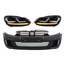 Ansamblu bara fata VW Golf VI 2008-2013 GTI cu faruri Osram Xenon LED