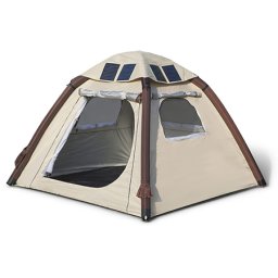 Cort camping solar pentru 2-3 persoane, 52W, cu pompa electrica