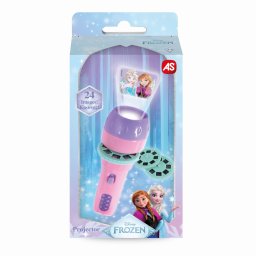 Mini proiector Frozen cu 24 imagini, 3 discuri si personaje Disney
