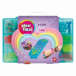 Set creativ Plexi Flexi Love cu 4500 elastice si 100 accesorii