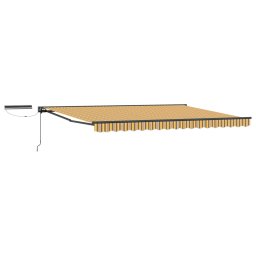Marchiza electrica retractabila semi-casetata 4x3,5 m, galben/antracit