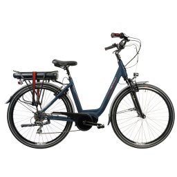 Bicicleta electrica urbana Devron 28414, 28 inch, 460 mm, albastru