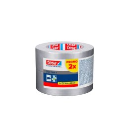 Banda adeziva textila Tesa Duct Tape argintie 48 mm x 50 m