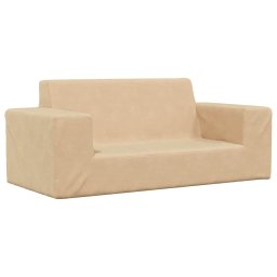 Canapea pentru copii cu 2 locuri, crem, plus moale GartenMobel Dekor