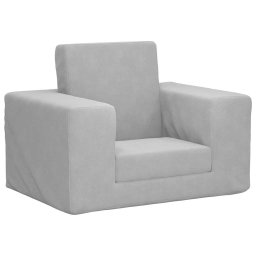 Canapea extensibila pentru copii, gri deschis, plus moale GartenMobel Dekor
