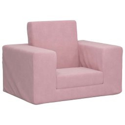 Canapea extensibila pentru copii, roz, plus moale GartenMobel Dekor