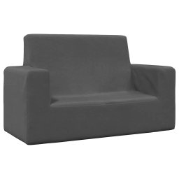 Canapea pentru copii cu 2 locuri, antracit, plus moale GartenMobel Dekor