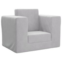 Canapea extensibila pentru copii, gri deschis, plus moale GartenMobel Dekor