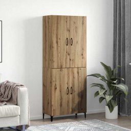 Bufet 2 pcs Stejar Artizanal Lemn compozit GartenMobel Dekor