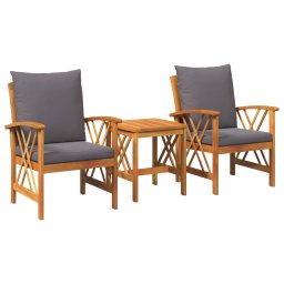 Set de canapele pentru gradina cu perna 3 pcs Ulei Natural GartenMobel Dekor