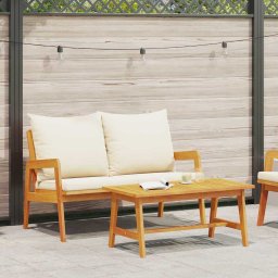 Set bistro cu perna 2 Bucata Ulei Natural Lemn Solid de Acacia GartenMobel Dekor