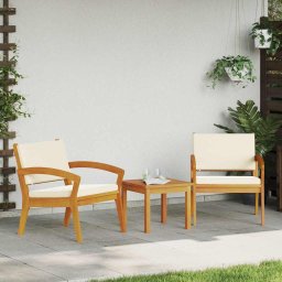 Scaun pentru Gradina 2 pcs Ulei Natural Lemn Solid de Acacia GartenMobel Dekor