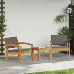 Scaun pentru Gradina 2 pcs Ulei Natural Lemn Solid de Acacia GartenMobel Dekor