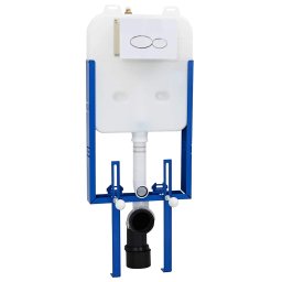 Cadru pentru rezervor cu depozitare Alb 50 x 8 x 131 cm Otel GartenMobel Dekor