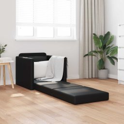 Pat canapea 60cm Negru Piele artificiala GartenMobel Dekor