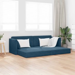 Canapea extensibila de podea albastru 213 x 70 x 77 cm Catifea GartenMobel Dekor