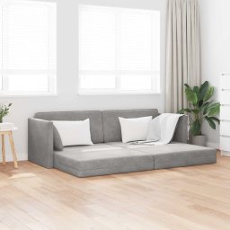 Canapea extensibila de podea Gri deschis 213 x 70 x 77 cm GartenMobel Dekor