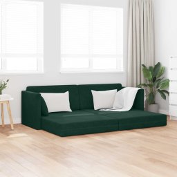Canapea extensibila de podea Verde închis 213 x 70 x 77 cm GartenMobel Dekor